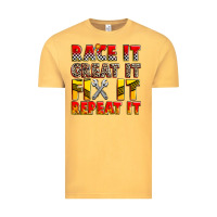 Vintage Mustard race it great it fix it repeat it Vintage Tee - Zillion Design Studio