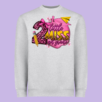 Little Miss 2nd Grade Heavyweight Sweatshirt Designed By Texasbilliewilder