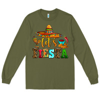 Army Green let's fiesta Long Sleeve Tee - AdoDesignShop