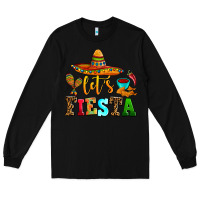 Black let's fiesta Long Sleeve Tee - AdoDesignShop