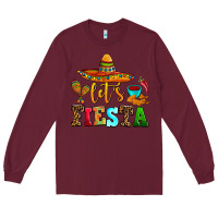 Burgundy let's fiesta Long Sleeve Tee - AdoDesignShop
