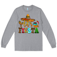 Heather Grey let's fiesta Long Sleeve Tee - AdoDesignShop