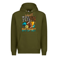 Army Green Small Town Big Spirit Premium Hoodie - BundleAndBundleShop