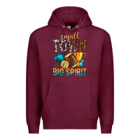 Burgundy Small Town Big Spirit Premium Hoodie - BundleAndBundleShop