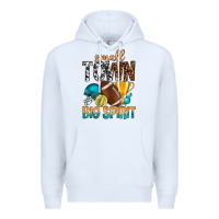 White Small Town Big Spirit Premium Hoodie - BundleAndBundleShop
