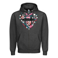 Charcoal Heather dental life element heart Zipper Hoodie - AdoDesignShop