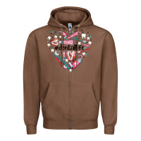 Chestnut dental life element heart Zipper Hoodie - AdoDesignShop