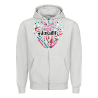 Dove Grey dental life element heart Zipper Hoodie - AdoDesignShop
