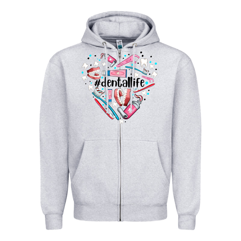 Dental Life Element Heart Zipper Hoodie by AdoDesignShop | Teevron