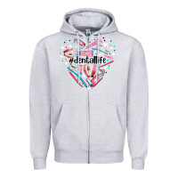 Heather Grey dental life element heart Zipper Hoodie - AdoDesignShop