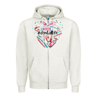 Oatmeal Heather dental life element heart Zipper Hoodie - AdoDesignShop