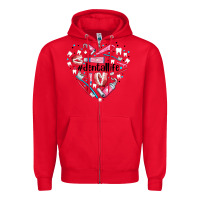 Red dental life element heart Zipper Hoodie - AdoDesignShop