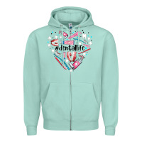 Seafoam dental life element heart Zipper Hoodie - AdoDesignShop