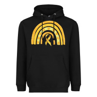 Childhood Cancer Awareness Rainbow Heavyweight Hoodie | Teevron