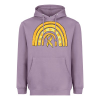 Lavender childhood cancer awareness rainbow Heavyweight Hoodie - MaliasSmallBusiness