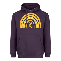 Plum childhood cancer awareness rainbow Heavyweight Hoodie - MaliasSmallBusiness
