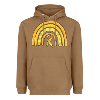 Toasted Coconut childhood cancer awareness rainbow Heavyweight Hoodie - MaliasSmallBusiness