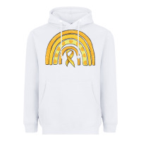 White childhood cancer awareness rainbow Heavyweight Hoodie - MaliasSmallBusiness