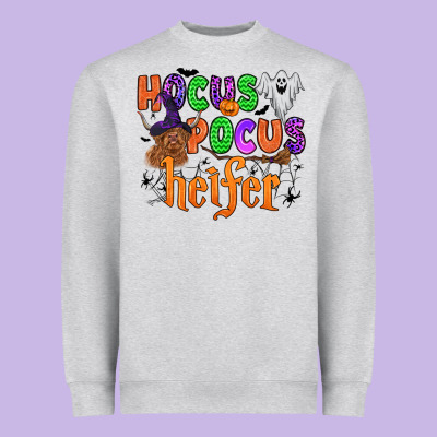 Hocus Pocus Heifer Heavyweight Sweatshirt Designed By Zillion Design Studio