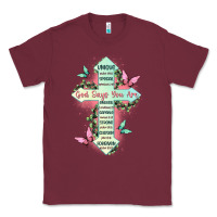 Burgundy god says you are cross Classic Tee - JahusDesignShop