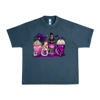 Midnight Navy wednesday coffee cups Urban Heavy Tee - Zillion Design Studio