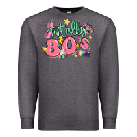 Charcoal Heather totally 80s retro vintage Premium Sweatshirt - MaliasSmallBusiness
