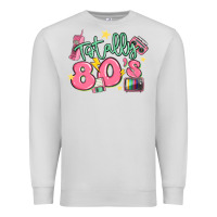 Dove Grey totally 80s retro vintage Premium Sweatshirt - MaliasSmallBusiness