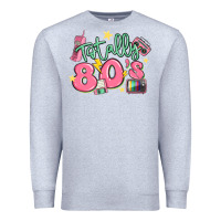 Heather Grey totally 80s retro vintage Premium Sweatshirt - MaliasSmallBusiness