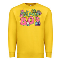 Lemon totally 80s retro vintage Premium Sweatshirt - MaliasSmallBusiness