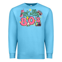 Ocean Blue totally 80s retro vintage Premium Sweatshirt - MaliasSmallBusiness