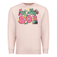 Pale Pink totally 80s retro vintage Premium Sweatshirt - MaliasSmallBusiness