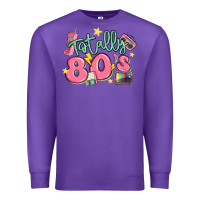 Purple totally 80s retro vintage Premium Sweatshirt - MaliasSmallBusiness
