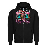 Black dental hygienist Zipper Hoodie - AdoDesignShop