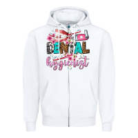 White dental hygienist Zipper Hoodie - AdoDesignShop
