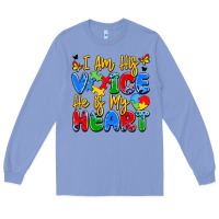 Colony Blue i am his voice he is my heart Long Sleeve Tee - JahusDesignShop