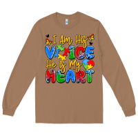 Toasted Coconut i am his voice he is my heart Long Sleeve Tee - JahusDesignShop
