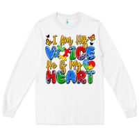 White i am his voice he is my heart Long Sleeve Tee - JahusDesignShop