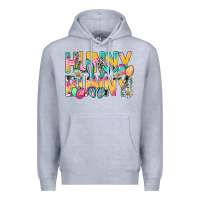 Heather Grey Hunny Bunny Easter Premium Hoodie - BundleAndBundleShop