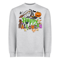 Heather Grey happy halloween farm animals Heavyweight Sweatshirt - Zillion Design Studio