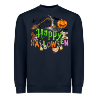 Navy happy halloween farm animals Heavyweight Sweatshirt - Zillion Design Studio
