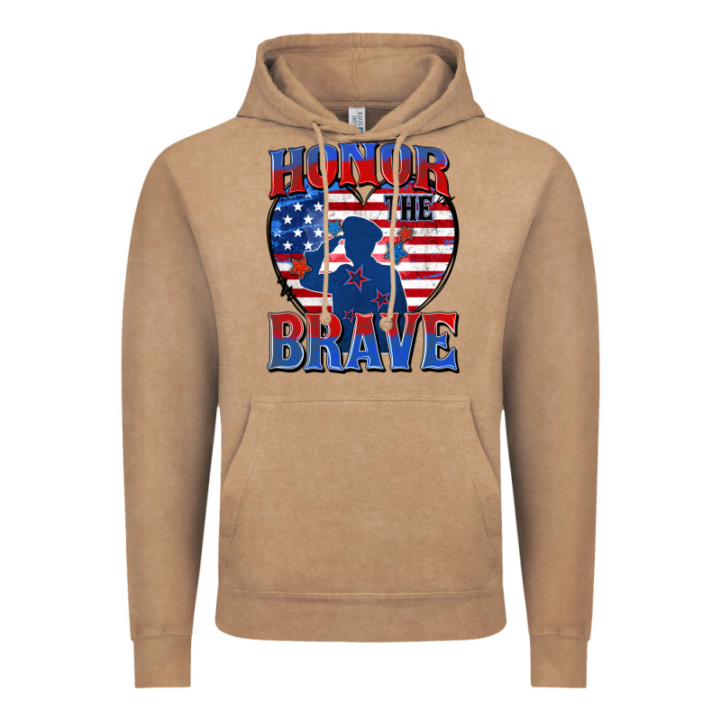 Honor The Brave Vintage Hoodie by Zillion Design Studio | Teevron