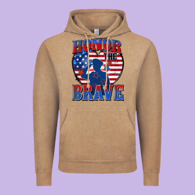 Honor The Brave Vintage Hoodie Designed By Zillion Design Studio