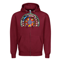 Burgundy sunflower american flag leopard gemstone cowhide rainbow Zipper Hoodie - Artiststas
