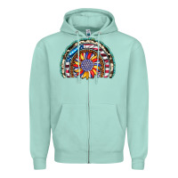 Seafoam sunflower american flag leopard gemstone cowhide rainbow Zipper Hoodie - Artiststas