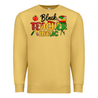 Antique Gold black teacher magic juneteenth Premium Sweatshirt - MaliasSmallBusiness