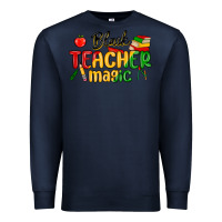 Navy black teacher magic juneteenth Premium Sweatshirt - MaliasSmallBusiness