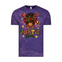 Cloud Purple Auntie Claus Afro Messy Bun Vintage Tee - texasbilliewilder
