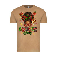 Vintage Camel Auntie Claus Afro Messy Bun Vintage Tee - texasbilliewilder
