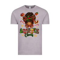 Vintage Zinc Auntie Claus Afro Messy Bun Vintage Tee - texasbilliewilder