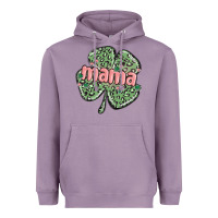 Lavender leopard shamrock mama Heavyweight Hoodie - MaliasSmallBusiness
